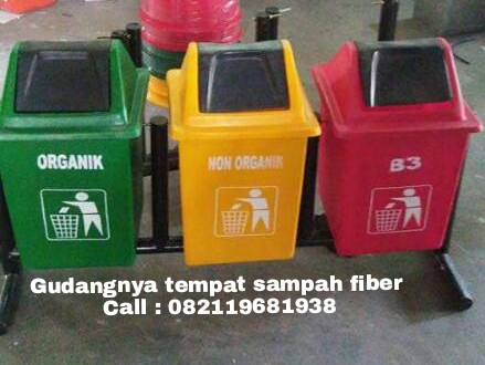TEMPAT SAMPAH FIBER OVAL PILAH 3 WARNA